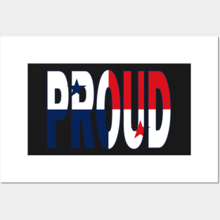 Panama Flag in The Word Proud - Panamanian - Soca Mode Posters and Art